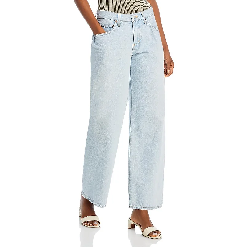 Agolde Womens Fusion Organic Cotton High Rise Wide Leg Jeans