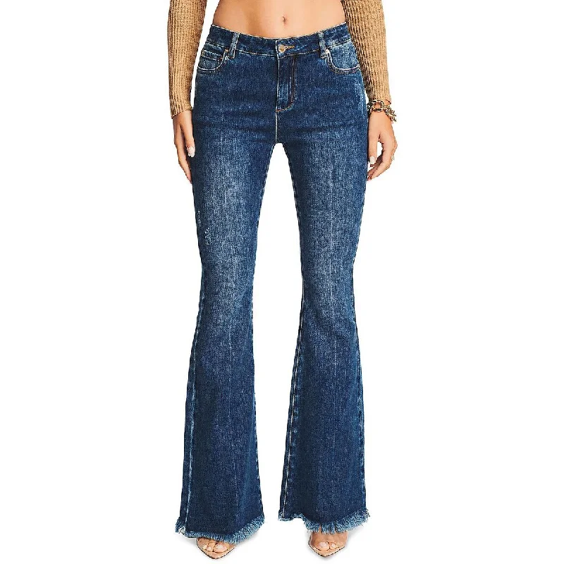 Retrofete Womens Laurel Distressed Stretch Flare Jeans