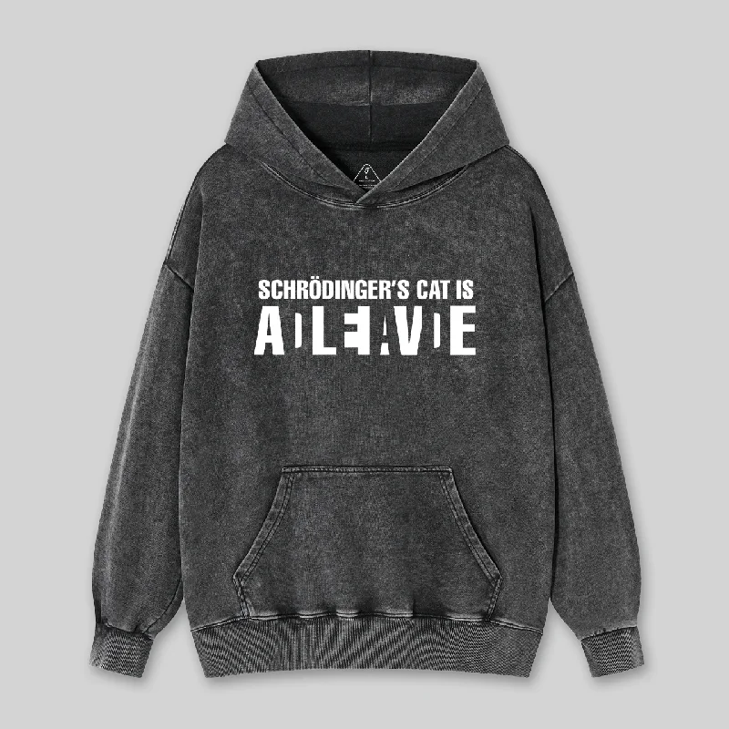 Schr?dinger's Cat ADLEIAVDE Geek Science Washed Hoodie