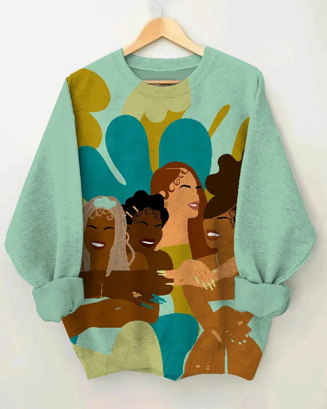 Brown Sisters Crewneck Long Sleeve Sweatshirt