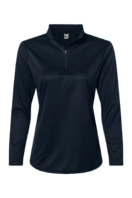 C2 Sport Womens Moisture Wicking 1/4 Zip Sweatshirt - Navy Blue - Closeout