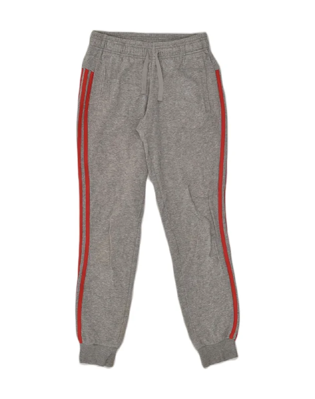 ADIDAS Womens Tracksuit Trousers Joggers UK 8 Small Grey