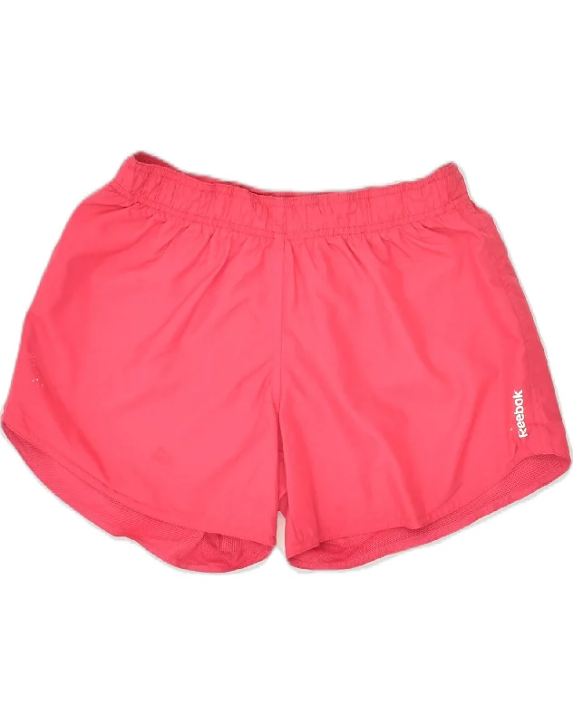 REEBOK Womens Sport Shorts UK 8-10 Small  Pink Polyester