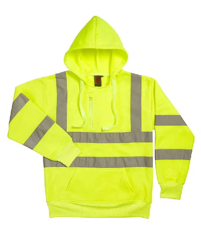 Warrior Hi-Vis Pull On Hoodie | Fluorescent Yellow