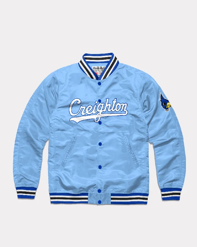 Creighton Script Powder Blue Varsity Jacket