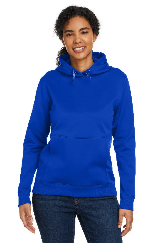 Under Armour Womens Storm Armourfleece Water Resistant Hooded Sweatshirt Hoodie w/ Pouch Pocket - Royal Blue