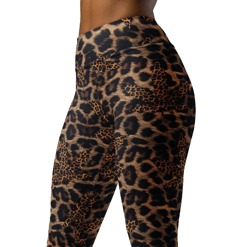 Cannabis Animal Print Yoga Leggings