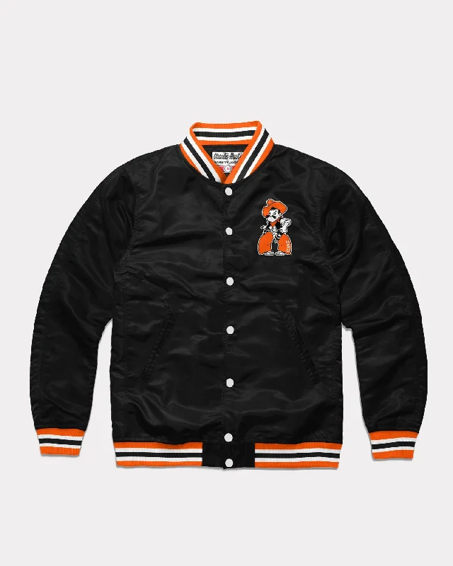 Oklahoma State Cowboys Black Varsity Jacket