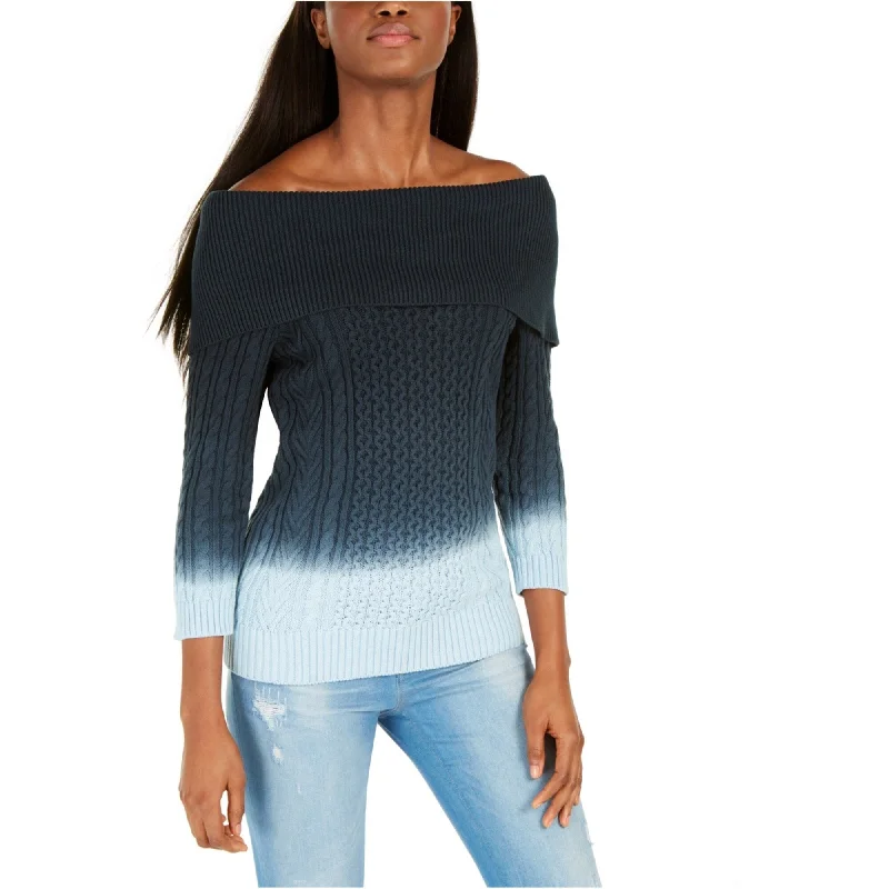 Tommy Hilfiger Womens Ombre Knit Sweater, Blue, Small