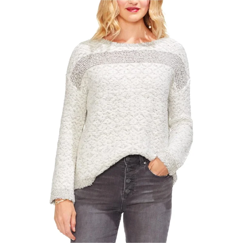 Vince Camuto Womens Long Sleeve Pullover Sweater, White, Large