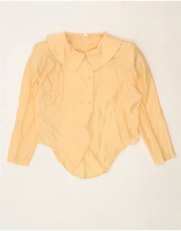 VINTAGE Womens Shirt Blouse UK 16 Large Yellow