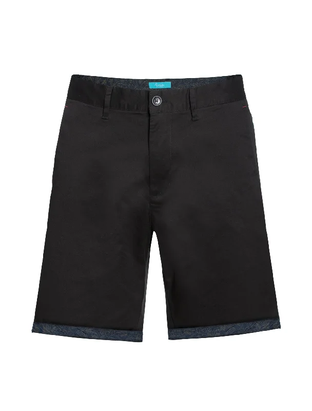 Men's cotton stretch Chino Shorts, Black