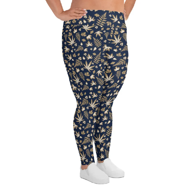 Navy Blue Plus Size Leggings