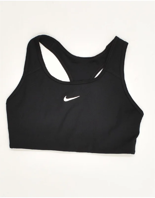 NIKE Womens Sport Bra Vest Top UK 2 2XS Black