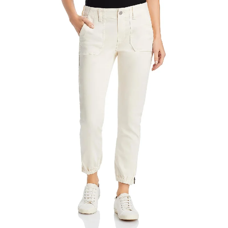 Paige Womens High Rise Crop Jogger Jeans