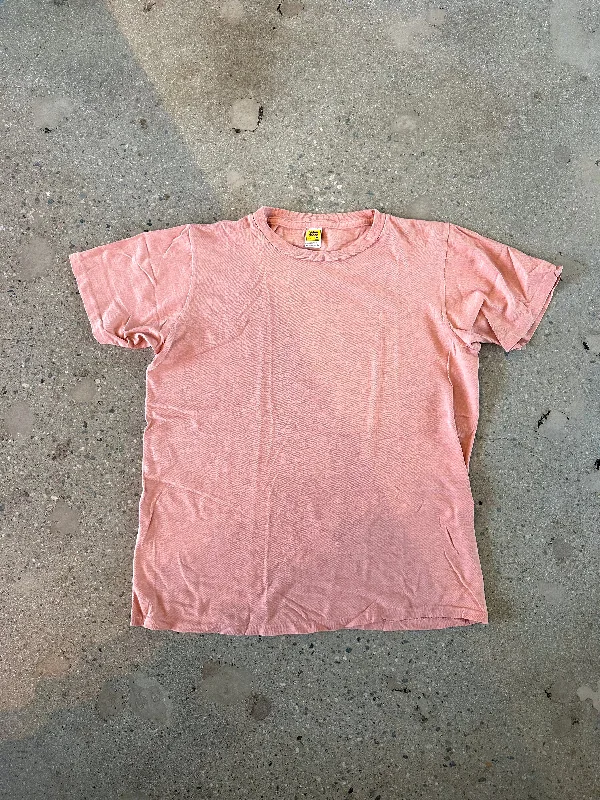 Velva Sheen Orange Beige Rolled T Shirt