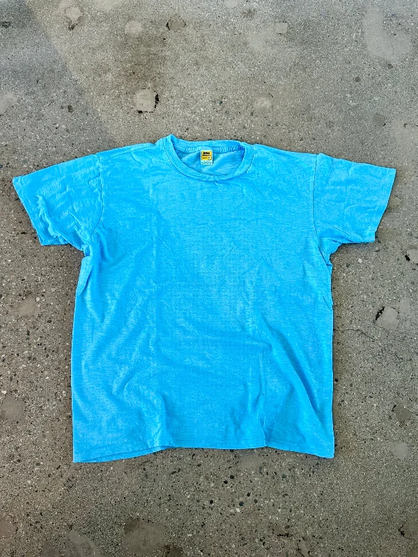 Velva Sheen Rain Bright Blue Rolled T-Shirt