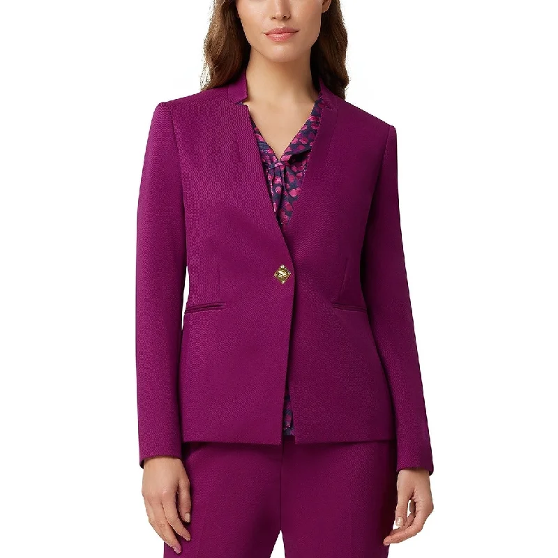 Tahari Asl Women's Turnlock-Closure Blazer Purple Size 6