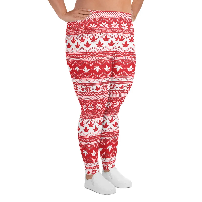 Red Plus Size Leggings