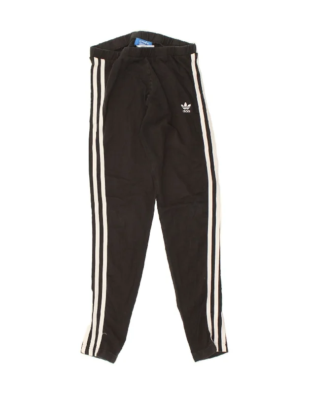 ADIDAS Womens Tracksuit Trousers UK 8 Small  Black Cotton