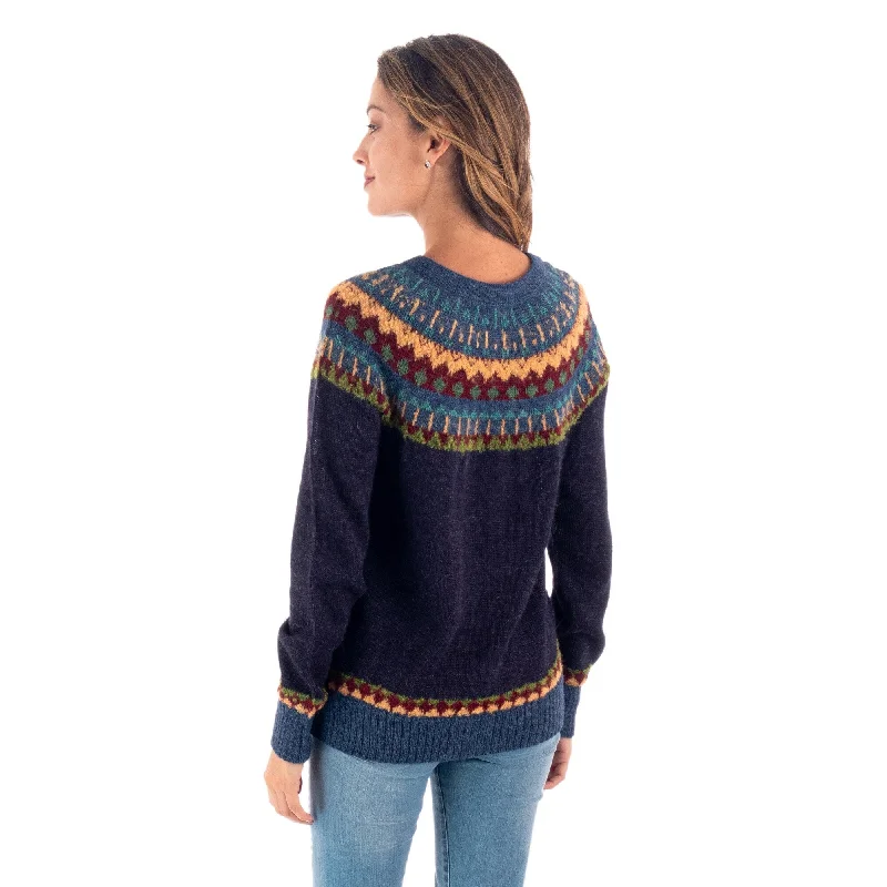 Novica Handmade Andean Alpine Cardigan Sweater