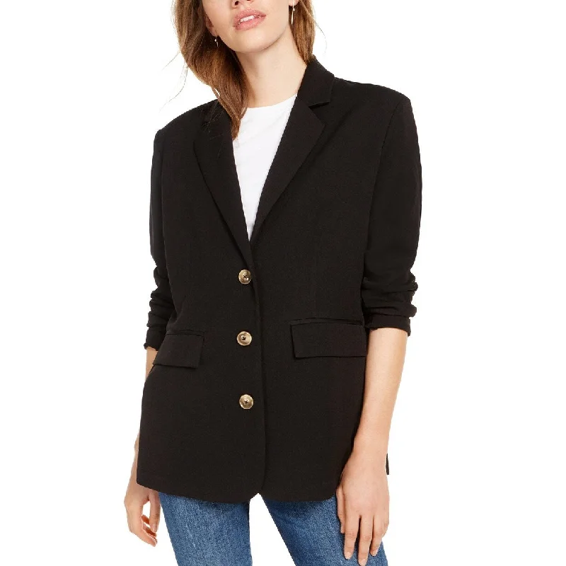 Kit & Sky Women's Oversized Long-Sleeve Blazer Black Size Extra Small