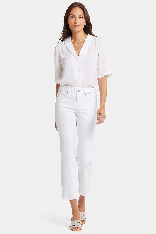 Marilyn Straight Ankle Jeans - Optic White