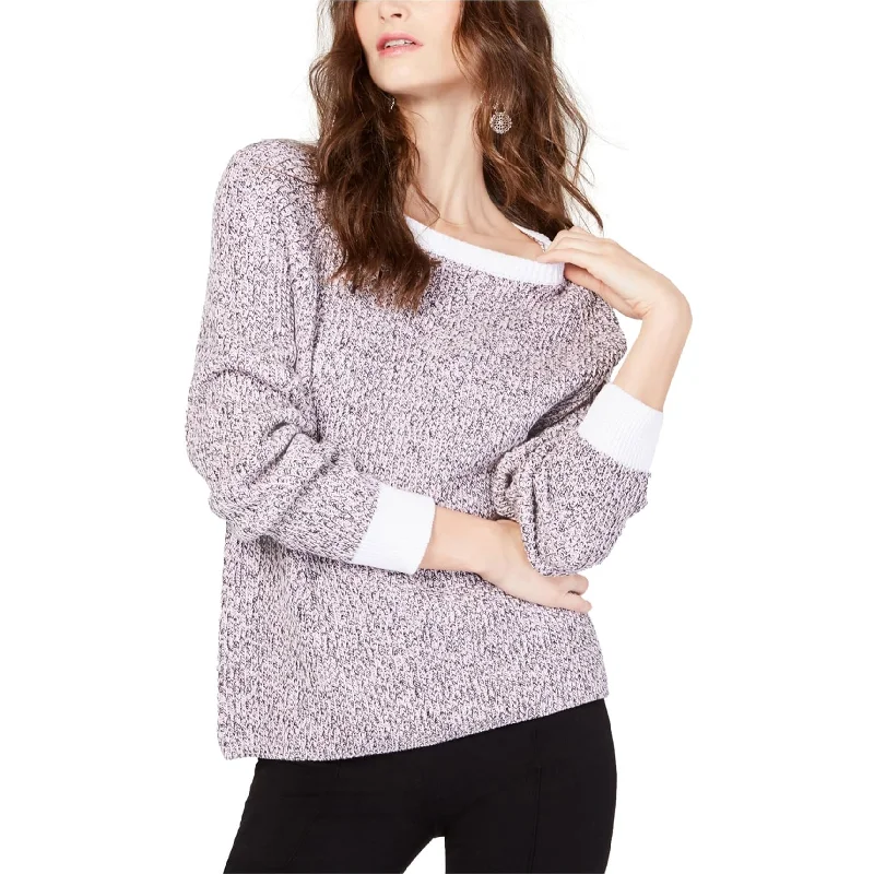 I-N-C Womens Marled Pullover Sweater