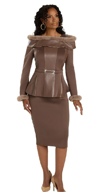 Donna Vinci Suit 12139-Coffee