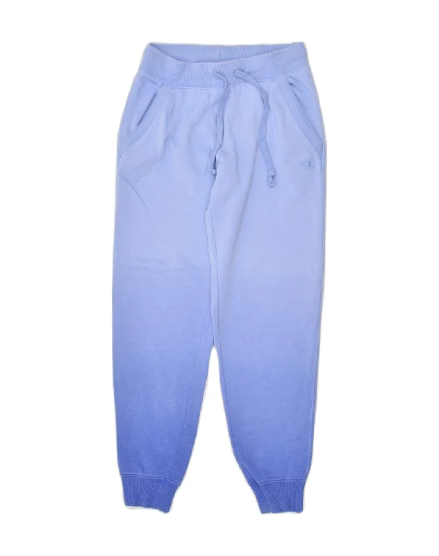 CHAMPION Womens Tracksuit Trousers Joggers UK 4 XS Blue Polyester