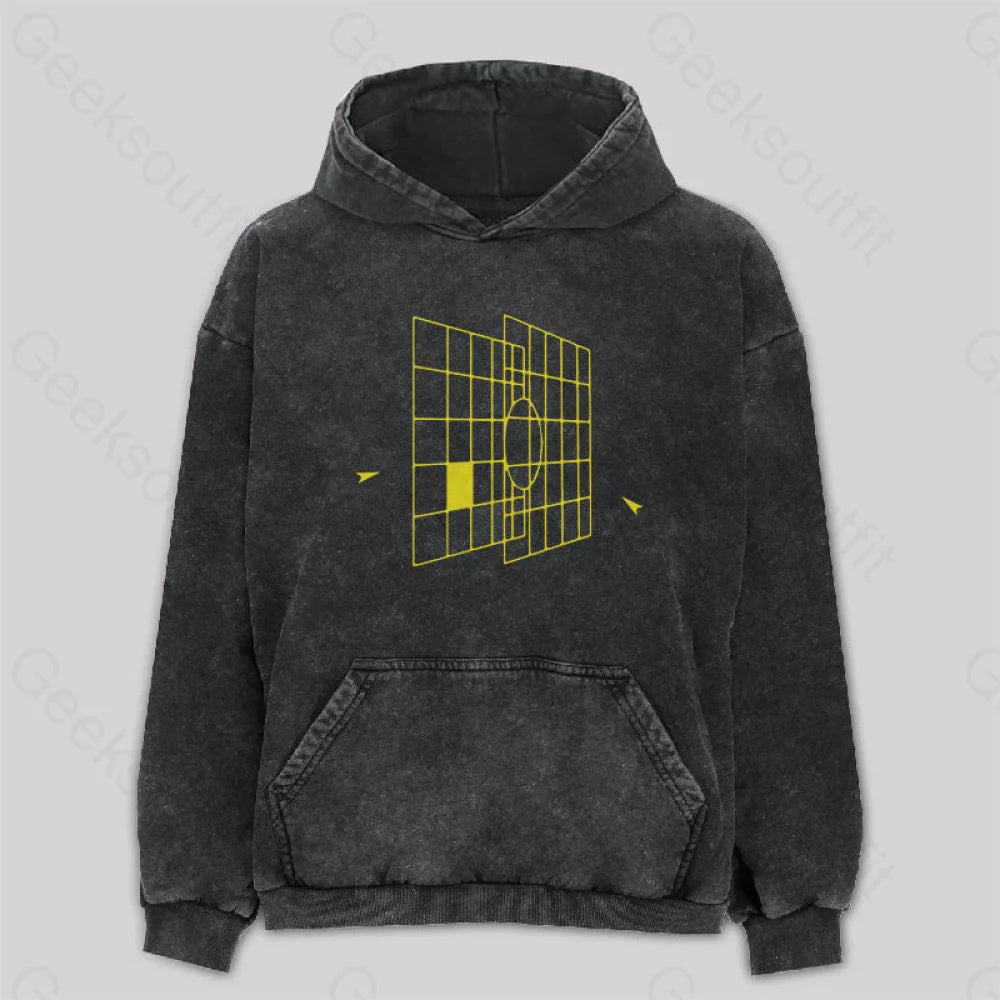 Space Ship Targeting Computer Washed Hoodie