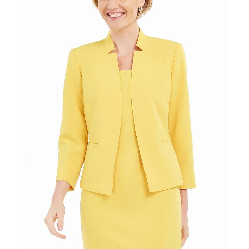 Kasper Women's Petite Stand Collar Blazer Brght Yellow Size 6