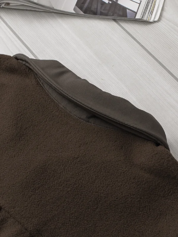 Brown Brushed Fleece Jacket