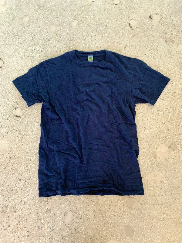 Velva Sheen Navy Blue Rolled T-Shirt