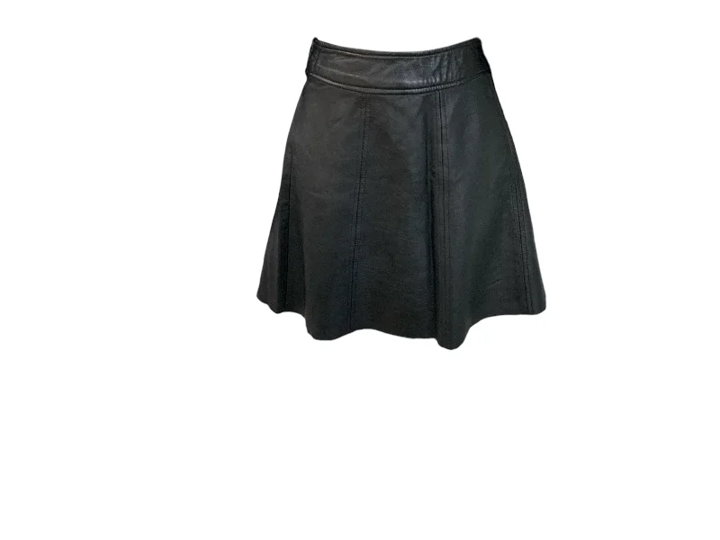 PJK LEATHER SKIRT S BLOACK