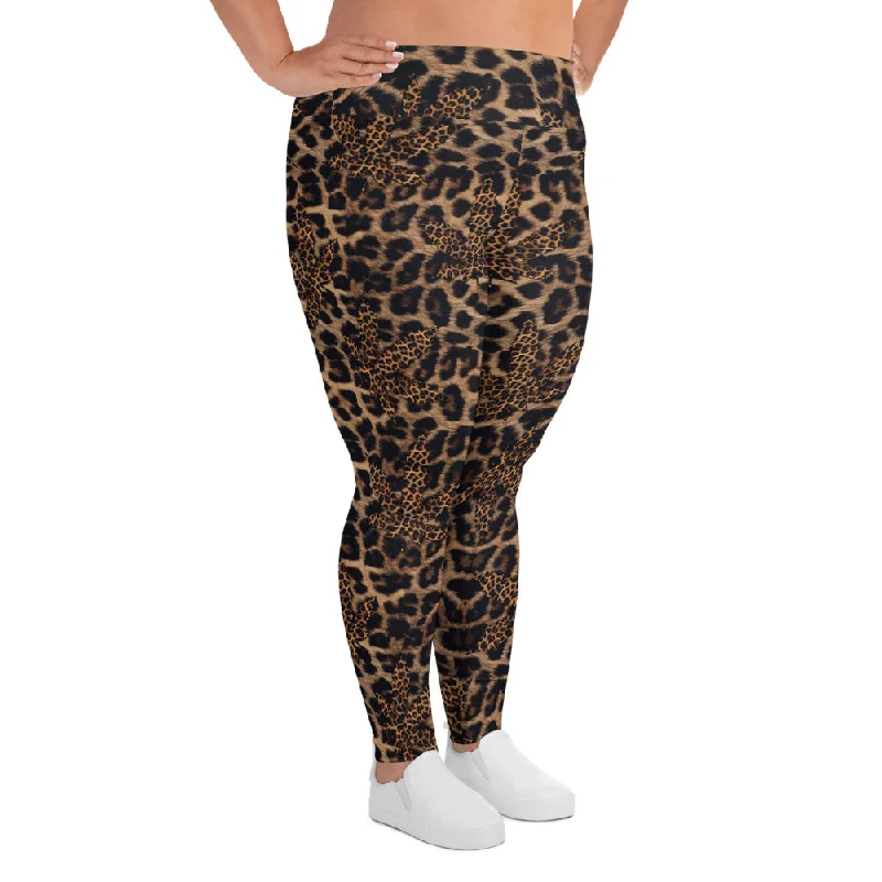 Cannabis Animal Print Plus Size Leggings