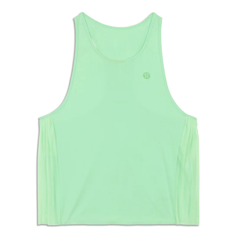 Side Pleats Tennis Tank Top - Resale