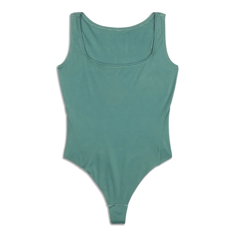 Wundermost Ultra-Soft Square-Neck Sleeveless Bodysuit - Resale