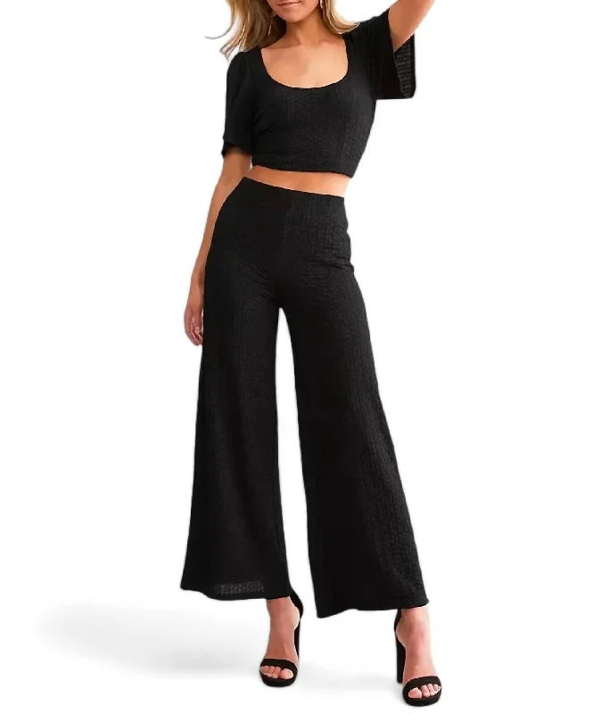 Bille Wide Leg Pant In Black