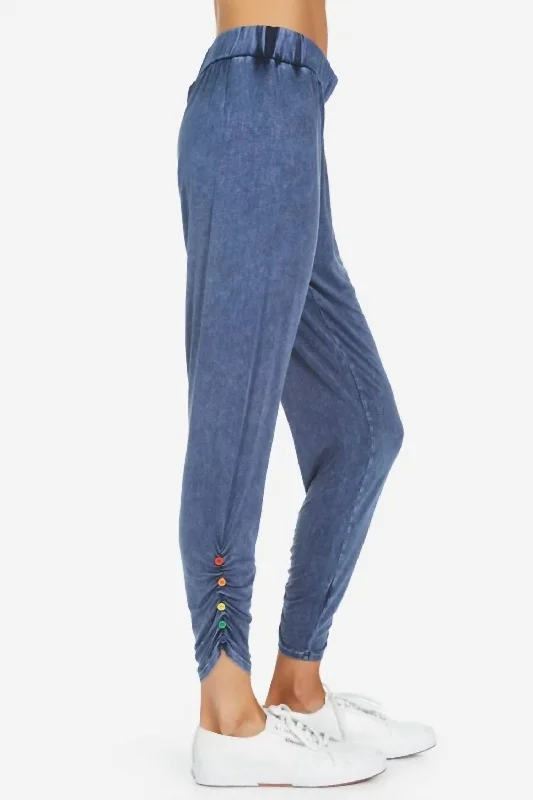 Button Sweatpant In Blue