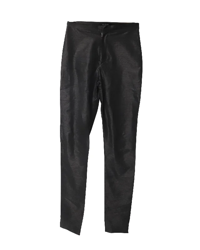 Isabel Marant Shimmering Skinny Pants in Black Polyamide