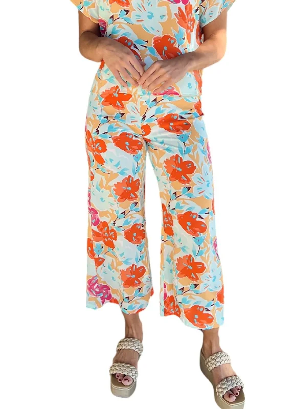 Spritz Pants In Orange Floral