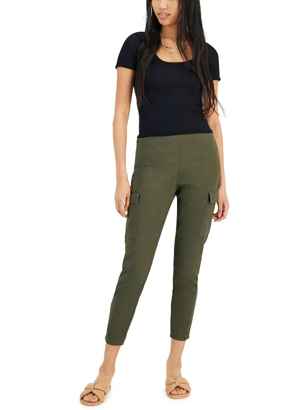 Womens High Rise Skinny Cargo Pants